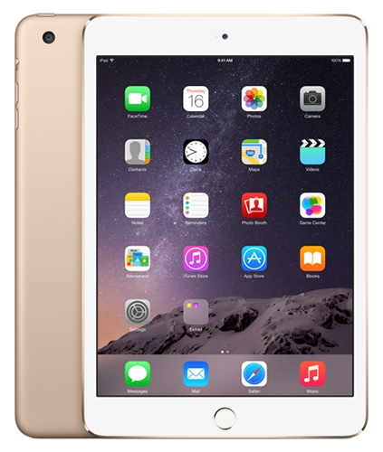  Apple iPad mini 3 в золотистом цвете – официальное фото 