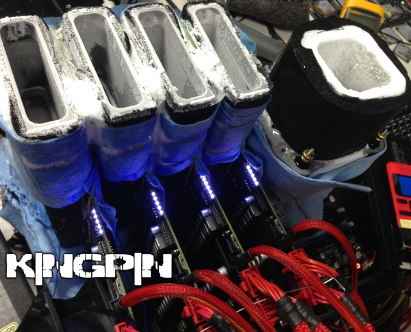 K|NGP|N разгоняет четыре EVGA GeForce GTX 980 Classified ACX 2.0 с использованием жидкого азота
