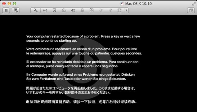 Аварийное завершение работы OS X 10.10