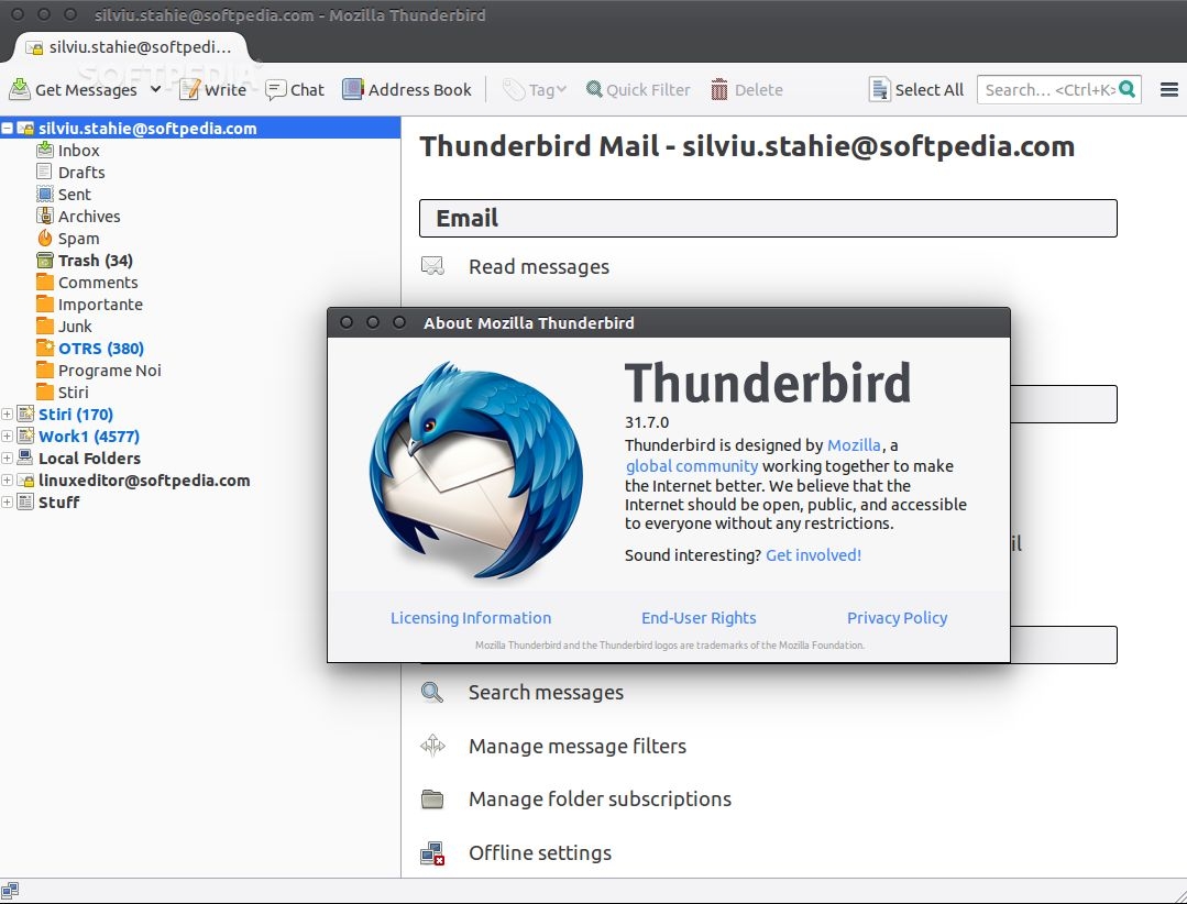 mozilla thunderbird status