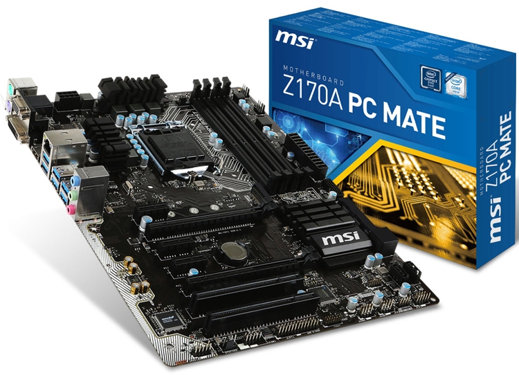 Msi z170a pc mate подключение