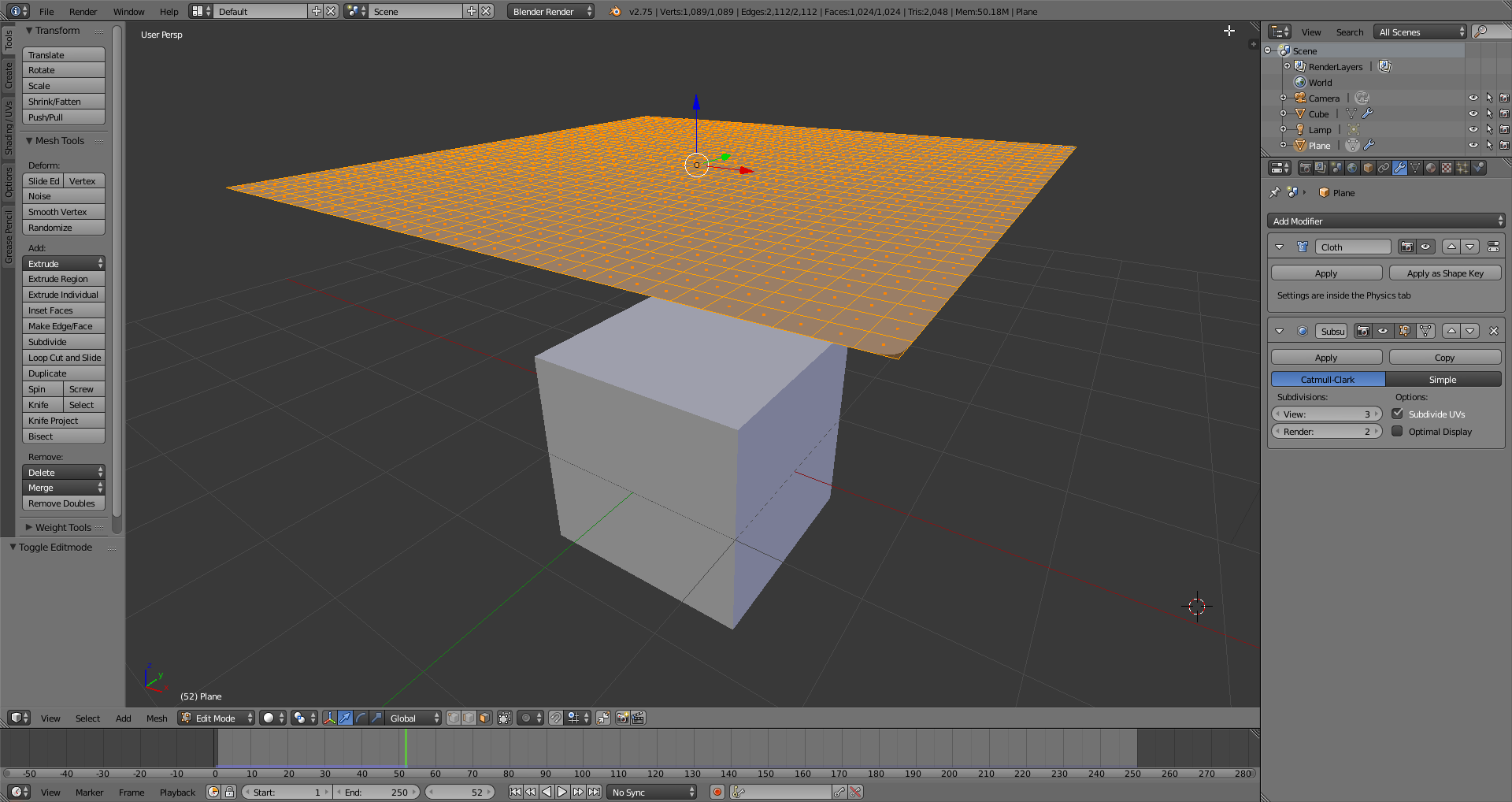 Blender панель инструментов