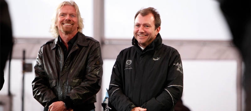  Владелец Virgin Galactic Ричард Брэнсон и президент компании Уилльям Уайтхорн полны оптимизма 