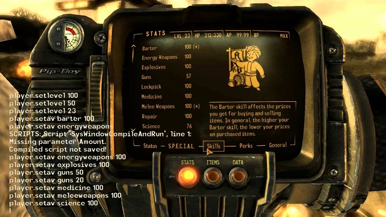 Fallout коды игры