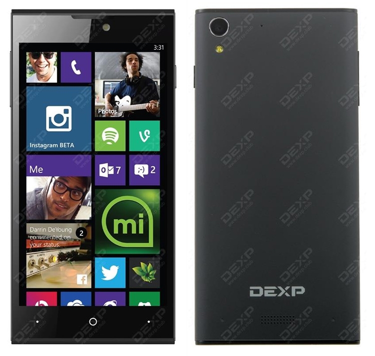  Оригинальный DEXP Ixion W5 с 5-дюймовым дисплеем 