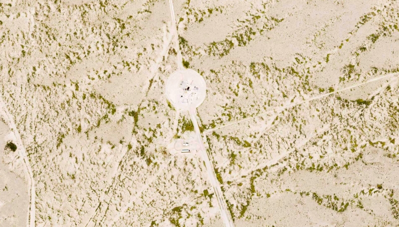 Вид с воздуха на полигон в Корн-Рэнч. Фото USGS