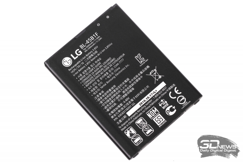 LG V10 – штатный аккумулятор