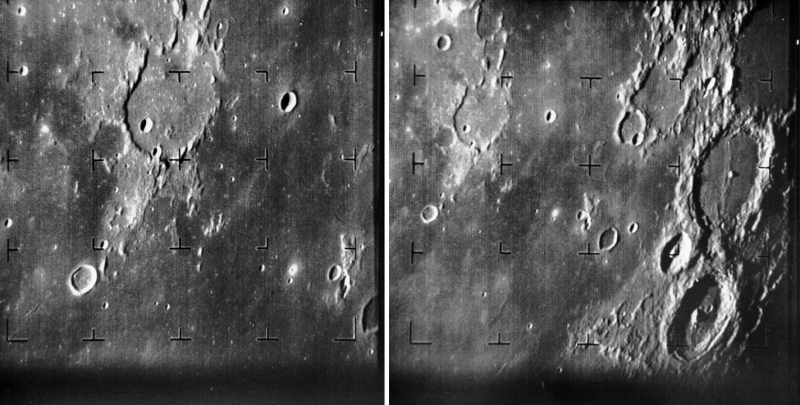  Изображения лунной поверхности, переданные зондом Ranger 7 