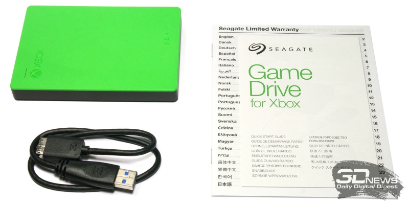  Комплект поставки Seagate Game Drive для Xbox 