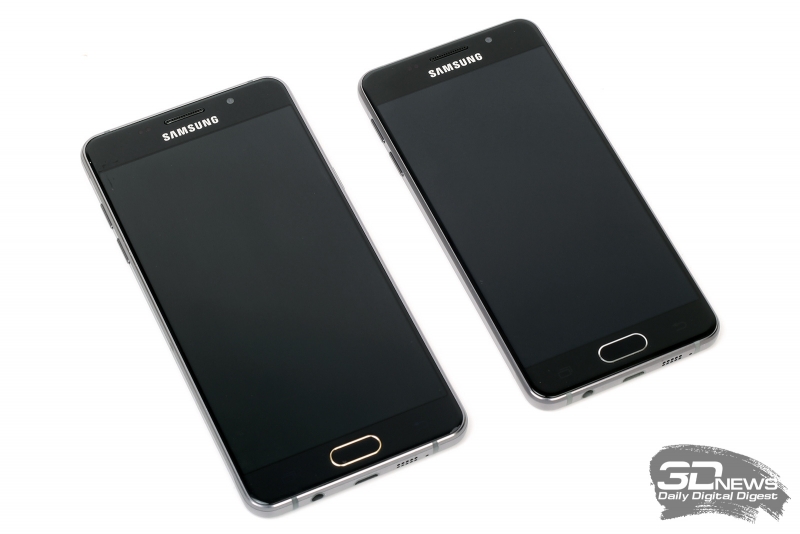  Samsung Galaxy A3 (справа) и A5 (слева) – лицевая панель 