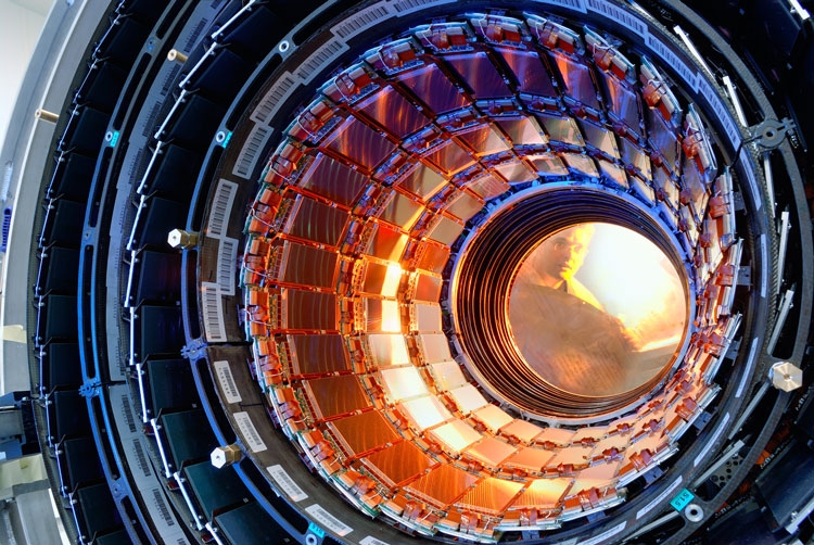 Вид на сборку датчиков изнутри насадки для CMS (CERN / Reprint free of charge)