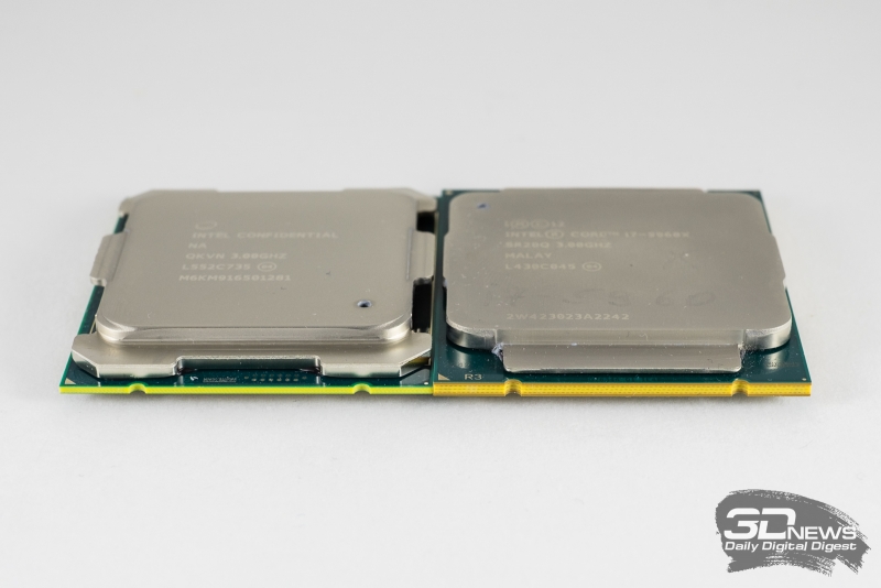  Слева – Core i7-6950X, справа – Core i7-5960X 
