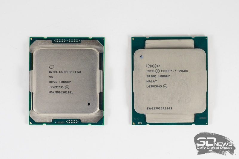 Слева – Core i7-6950X, справа – Core i7-5960X