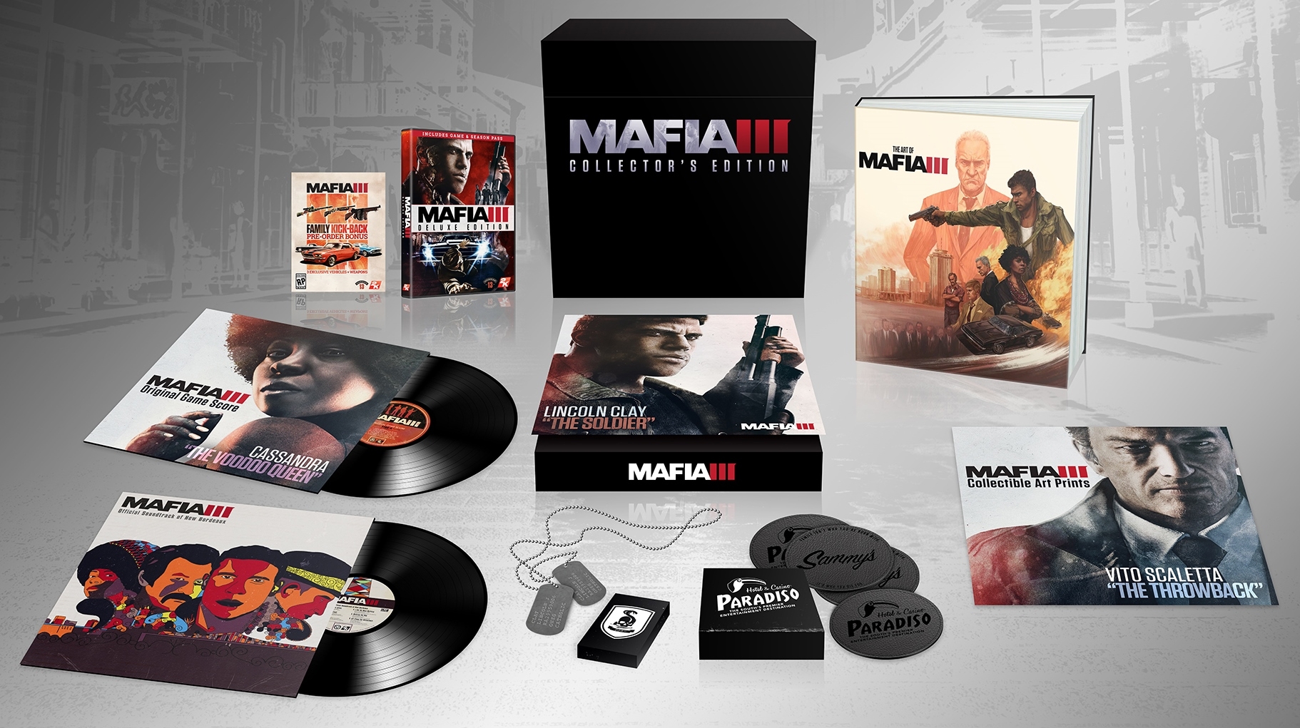 Содержимое коллекционного издания Mafia III и возвращение Mafia II в Steam.