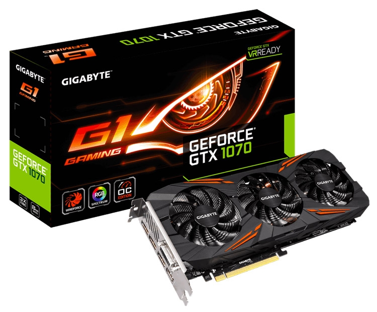  Видеокарта Gigabyte GeForce GTX 1070 G1 Gaming 