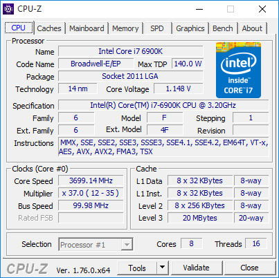 Процессор Core i7–6900K
