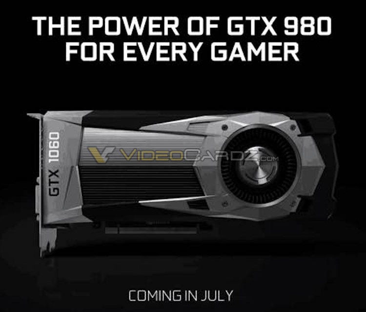  GeForce GTX 1060 Founders Edition — утечка 