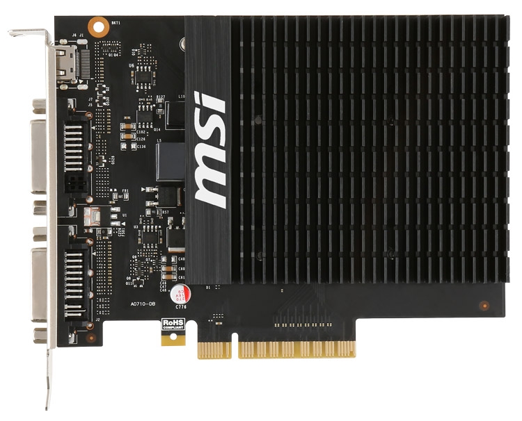  Видеокарта MSI GeForce GT 710 2GD3H H2D 