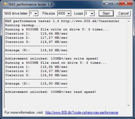  Производительность ASUSTOR AS6104T с хранилищем MyArchive, отформатированным в файловой системе EXT4 