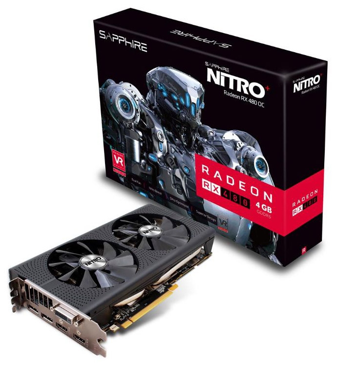 Карта памяти Sapphire Nitro+ Radeon RX 480 4G GDDR5