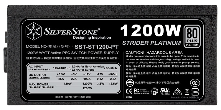 Адапрет SilverStone Strider Platinum 1000/1200 Вт