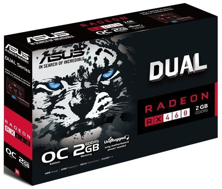 карта памяти ASUS Radeon RX 460 Dual OC (Dual-RX460-O2G)