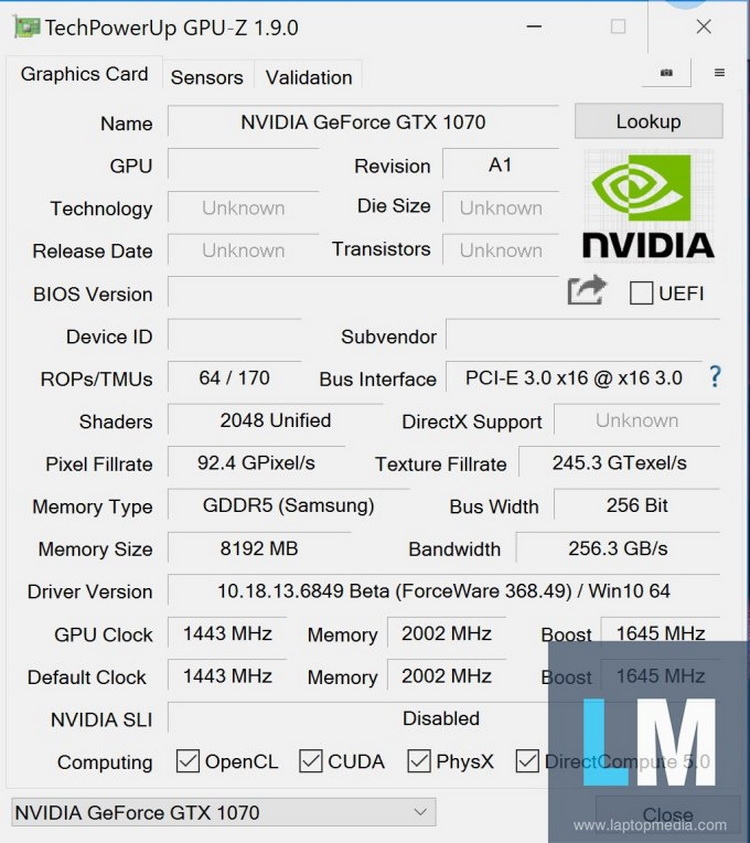 GPU-Z версии 1.9 не правильно действует с новинкой