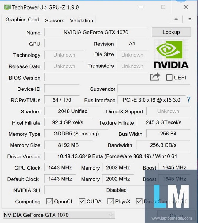 Подвижная модификация GeForce GTX 1070 протестирована в Full HD и 4K