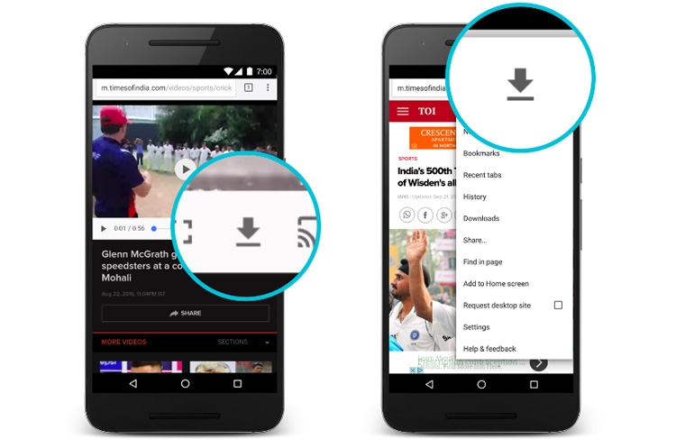 Скачивание веб-страниц, изображений и видео в обновлённом Chrome для Android