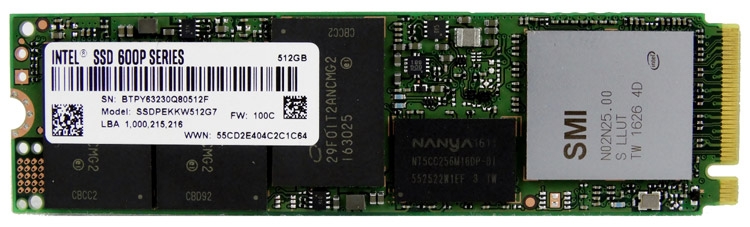  Intel SSD 600p 