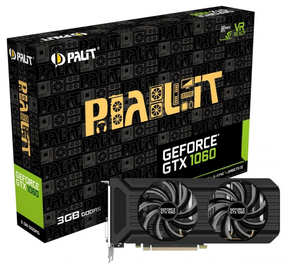 Карта памяти Palit GeForce GTX 1060 Dual 3GB