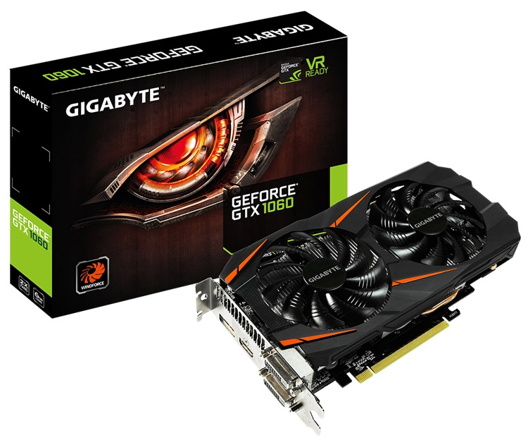  видеокарта Gigabyte GeForce GTX 1060 WindForce 6G 
