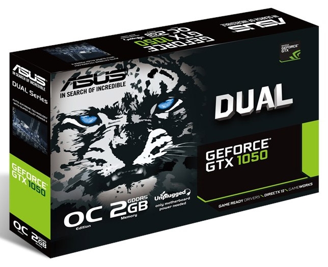 Видеокарта GeForce GTX 1050 OC Dual (модель DUAL-GTX1050-O2G)