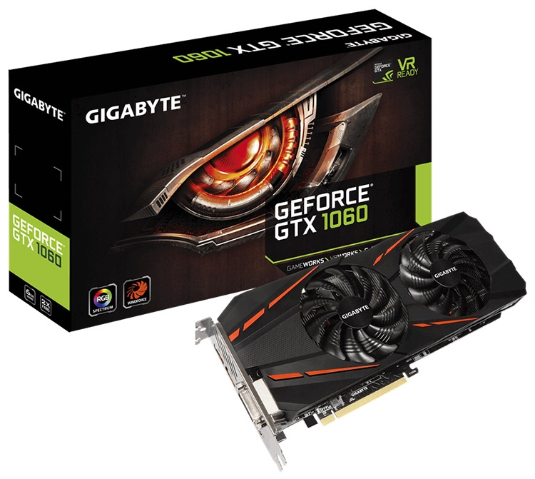  Видеокарта Gigabyte GeForce GTX 1060 D5 6G (rev. 2.0) 