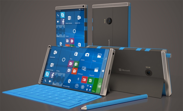 Концепт-арт Майкрософт Surface Phone / картинки ArtStation