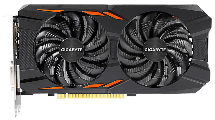  Видеокарта GeForce GTX 1050 Ti WindForce 4G (GV-N105TWF2-4GD) 