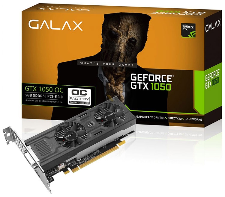 GALAX GeForce GTX 1050 2GB OC LP