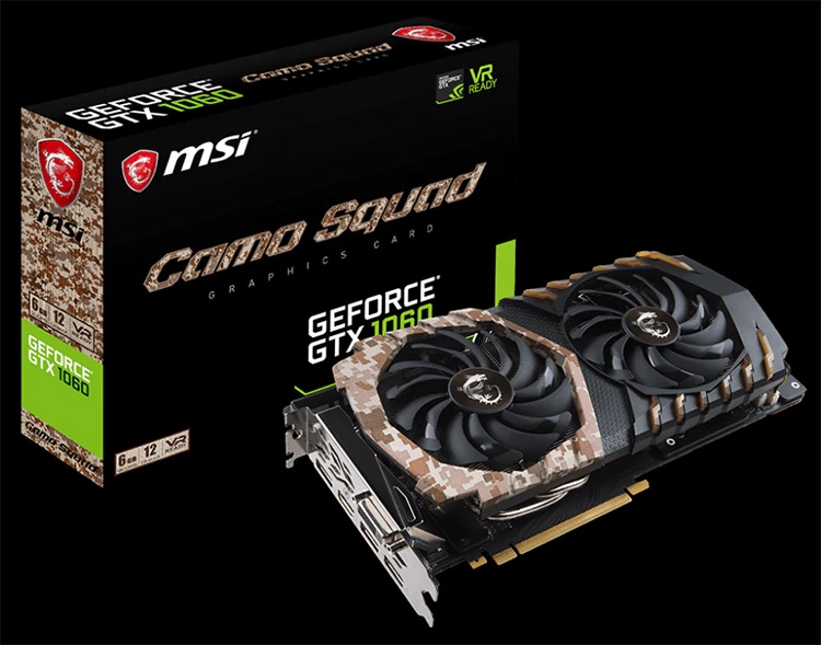 MSI GeForce GTX 1060 Camo Squad 6G