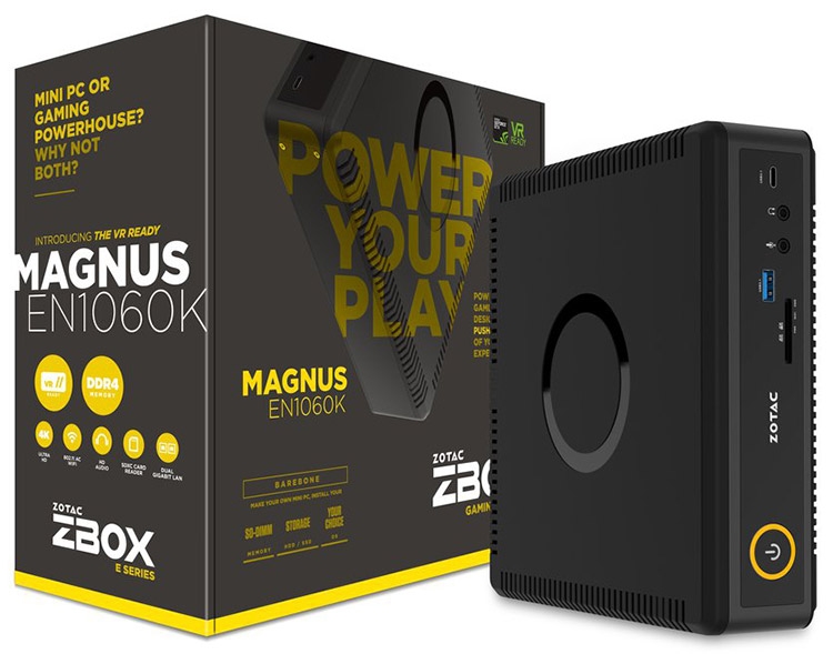 ZBOX Magnus EN1060K — новая модель в семействе игровых мини-ПК ZOTAC