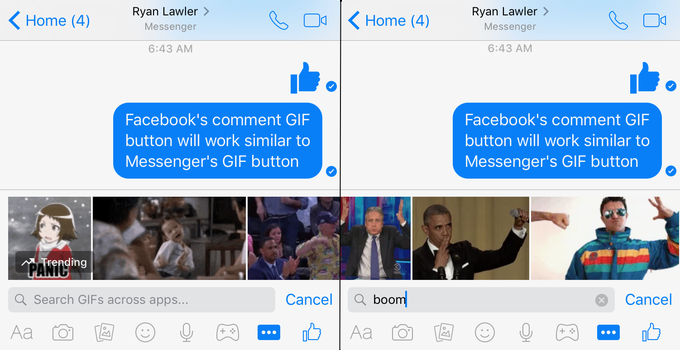  Отправка GIF-картинок в *** Messenger — TechCrunch 