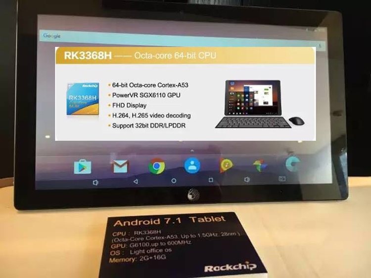 Rockchip представила новые процессоры для планшетов и гибридных устройств