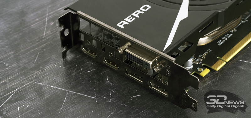  MSI GeForce GTX 1060 Aero ITX 6G OC, видеовыходы 