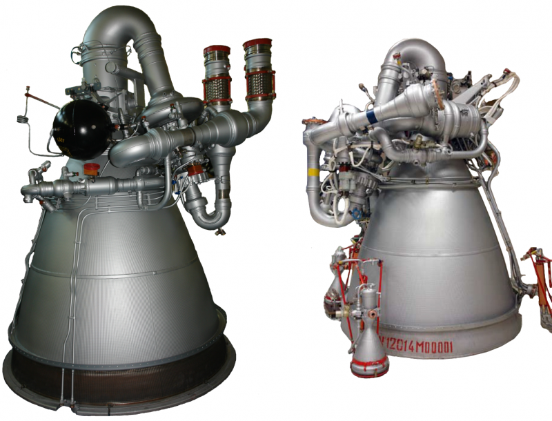  Двигатели второй и третьей ступеней ракеты-носителя «Протон-М». Фото ВМЗ 