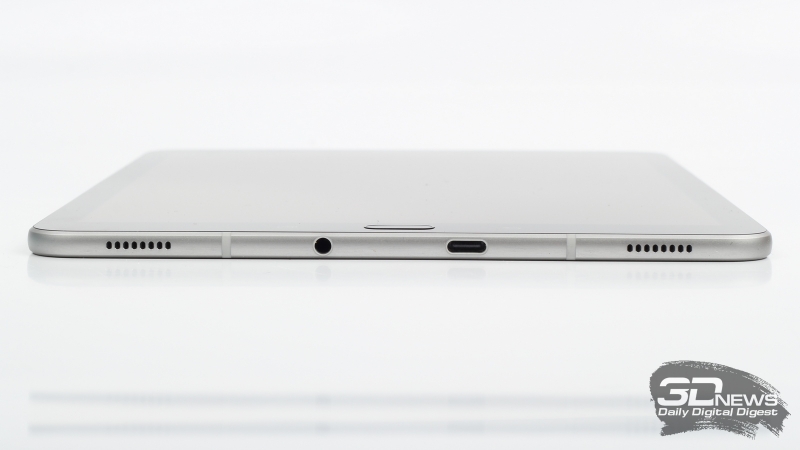 Samsung Galaxy Tab S3, нижняя грань: еще два динамика, а также миниджек и порт USB Type-C