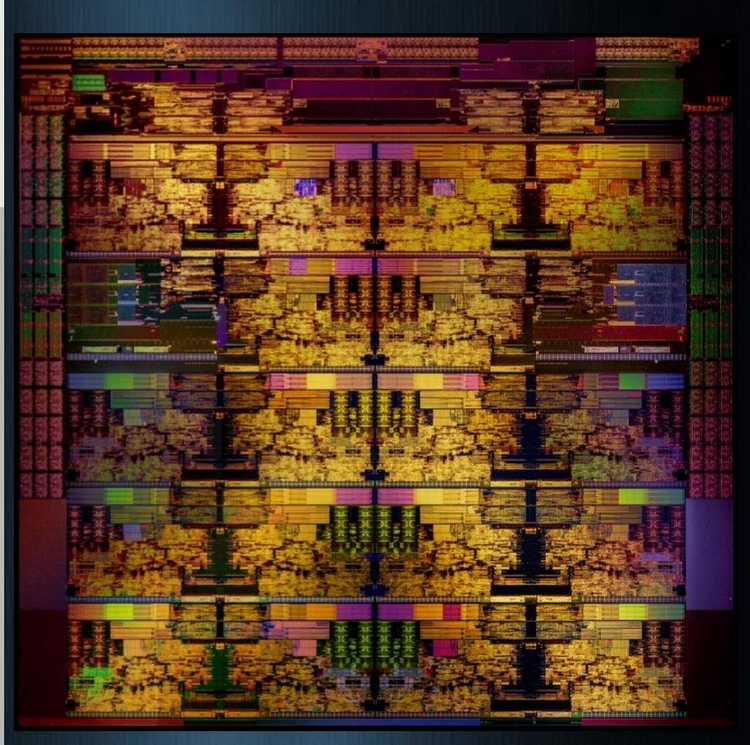 Но с её топологией в реальном кристалле Skylake-X всё не так просто, как на схеме
