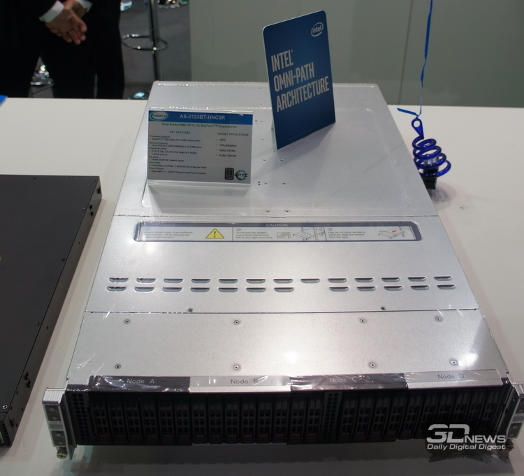  Сервер на базе AMD EPYC мирно уживается с рекламой Intel Omni-Path 