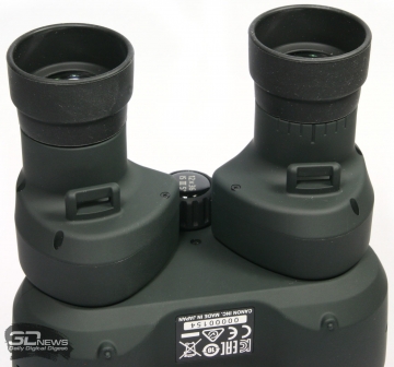  Регулировка окуляров бинокля Canon 12x36 IS III 