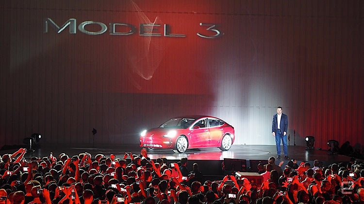 Стоимость электрокара Tesla Model 3 составит 44 тысячи долларов