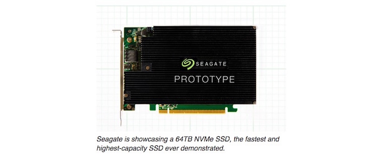 se1 - Seagate показала ультрабыстрый SSD-накопитель вместимостью
64 Тбайт
