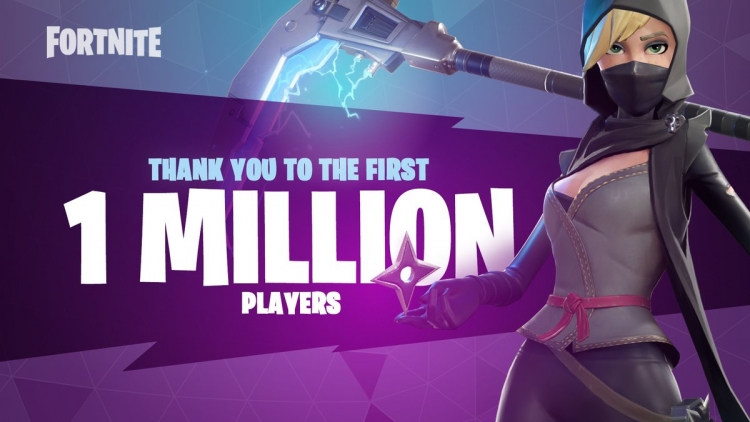 Fortnite: 1 млн пользователей и дата релиза режима выживания